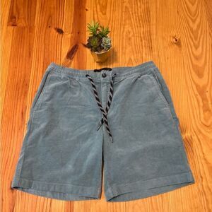 Treasure & Bond Corduroy Shorts Men LRG Slim Fit Teal Elastic Waist Drawstring